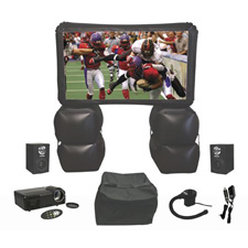 Sima XL-PRO Inflatable 6 Foot Indoor/Outdoor Projection Screen / LCD Projector / Speakers Home Theater Kit
