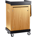 Oklahoma Sound Smart Cart Lectern SCL The Multi-Presentation Stand - Light Oak
