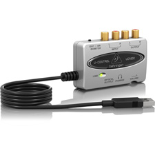 Behringer U-Control UCA202 Ultra Low-Llatency 2 In/2 Out USB/Audio Interface and USB to S/PDIF Converter

