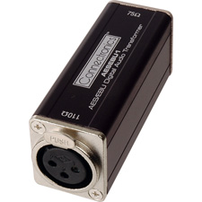 110 Ohm XLR to 75 Ohm BNC Inline AES-EBU Transformers