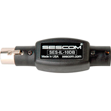 Sescom SES-IL-10DB XLR Male to XLR Female In Line Attenuator - 10db