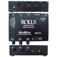 Rolls MX310 MorMics 3Ch Mic Mixer/Combiner