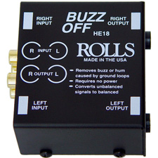 Rolls HE18 Buzzoff 2-Channel Audio Hum Eliminator