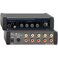 Radio Design Labs EZ-HSX4 4x1 Stereo Audio Input Switcher with Headphone Amp