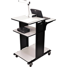 H. Wilson WPS6HDE 42 In. High Multimedia Workstation w/4-Work Surfaces