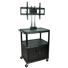 H. Wilson WPTV44C2E Mobile Cabinet Cart w/Universal LCD 37-60-Inch TV Mount