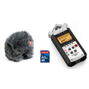 Zoom H4N Portable Digital Audio Recorder Fur Sock Windscreen & Memory Kit