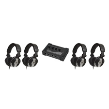 CAD Audio HP110 Four MH110 Studio Headphones and One HA4 Stereo Amplifier