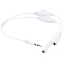 Connectronics HeadSplitter Headphone Splitter Cable with Individual Volume Controls