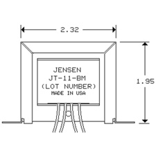 Jensen JT-11-BMCF Line Output Audio Transformer