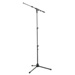 K&M 25200-577-55 Three Piece Telescoping Shaft Mic Stand with Boom Arm- Black