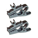 2 Single Bar Tie Clips  Black