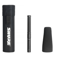 Shure VP89S Short/Medium/Long Condenser Shotgun Microphone with Case and Foam Windscreen