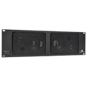 Sescom SES-RM-SPEAKERS Rack Mount Stereo Speaker System 3-Way 3RU 50 Watts
