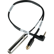 Sescom iPhone/iPod/iPad Right Angle TRRS to 1/4 Jack Guitar Level and 3.5mm Headphone Monitor Jack Cable 1 Foot