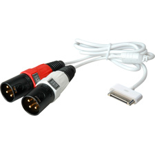 Sescom SES-IPOD2-AUDIO iPod Dock Connector to Left & Right XLR Male