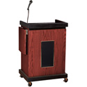 Oklahoma Sound Smart Cart Lectern with 25W Amplifier Mahogany