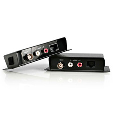 Composite Video With Unbalanced Stereo Audio Over Cat5 Cable Extender System