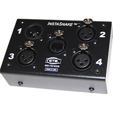 ETS InstaSnake PA203 Series 4-Channel with Send / Receive CAT5 XLR Audio Baluns
