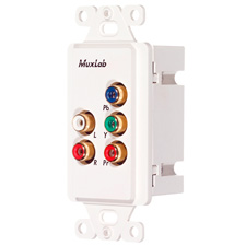 MuxLab 500058-WP-US Component Video/Stereo Audio Wall Plate Balun