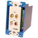 Intelix AVO-V2A2-WP-F Dual Composite Video Wallplate Balun RCA with Stereo Audio