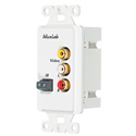 MuxLab 500049-WP-US Stereo AV/IR Pass-Thru Wall Balun