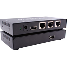 SmartAVI 4-Port HDMI Over a Single CAT6 Cable - Transmitter (HDX-400S) & Receiver (HDX-RX100S)