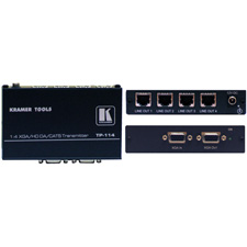 Kramer TP-114 1x4 Computer Graphics Video & HDTV over Twisted Pair Transmitter & Distribution Amplifier
