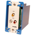 Intelix AVO-V1A2-WP-F Composite Video Wallplate Balun RCA with Stereo Audio