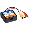 Muxlab 500048 Stereo AV/IR Pass-Thru Balun (Male RCA)