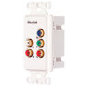 MuxLab 500058-WP-US Component Video/Stereo Audio Wall Plate Balun