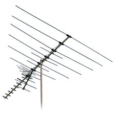 UHF/VHF/FM Outdoor Antenna With Mounting Kit and 5ft Mast