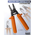 Klein 1000V Insulated Wire Stripper/Cutter For 8-16AWG Stranded Wire