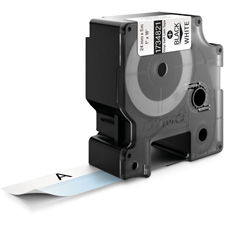 Dymo 1734821 1 inch x 18 ft White Vinyl Self-Laminating Label