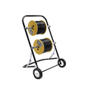 ICM CC2036D 20x36 Cable Caddy w/8in Wheels- Black