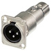 Neutrik NA3MDF 3 Pin XLR Male to XLR Female Adapter For D Panel Mounting