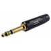 Neutrik NP3CM-B TRS 1/4 Inch MIL/B-Gauge Phone Plug (Black/Brass)