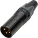Neutrik NC3MXX-BAG 3 Pin Male XLR Black/Silver