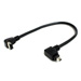 Right Angle 6-Pin Firewire to Right Angle 4-Pin Firewire 1Ft Black