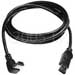Short Right Angle 6-Pin Firewire to Standard 6-Pin Firewire Cables- Black