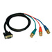 12-Pin Male to 3 BNC Cables for Component Y R-Y and B-Y