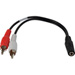 Y-MFS-2P Stereo 3.5mm Mini Female to 2 RCA Male Y-Cable 6 Inch