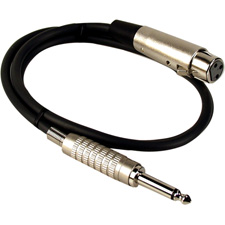 TecNec Premium Quality XLRF-1/4in Male Audio Cable 25Ft