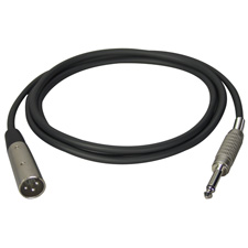 Custom TecNec Premium Quality XLR Male-1/4 Mono Male Audio Cable 15ft