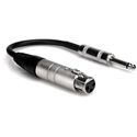 Hosa MIT-176 Impedance Transformer - XLR3F to 1/4 in TS - 6 in