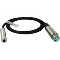 TecNec Premium Quality XLF-SPF SERIES XLRF-1/4in Mono Female Audio Cable