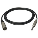 Custom TecNec Premium Quality XLR Male-1/4 Mono Male Audio Cable 15ft