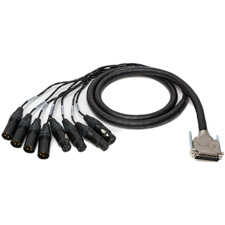 DB25 25-Pin D-Sub Male to 4 Male and 4 Female XLR AES/EBU Multichannel Snake Cables for Tascam with Mogami Cable