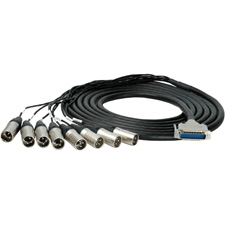 DB25 25-Pin D-Sub Male to 8 XLR Male AES/EBU Multichannel Snake Cables for Tascam with Mogami Cable