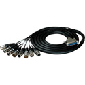DB25 25-Pin D-Sub Male to 4 Male and 4 Female XLR AES/EBU Multichannel Snake Cables for Yamaha with Mogami Cable